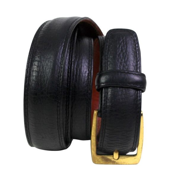 Cole Haan BLACK GENUINE LEATHER 1 1/8"Wd CASUAL DRESS MEN'S BELT Sz 38/95 (t21 - Picture 1 of 15